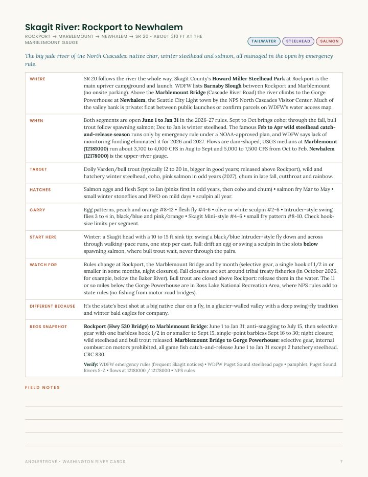 River chapter page from the Washington Playbook, shown on a phone