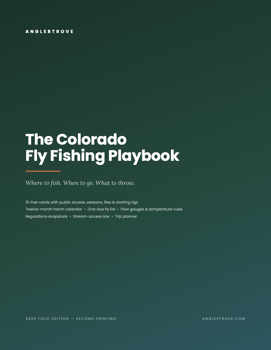 Cover of the Colorado Fly Fishing Playbook - 2026 Field Edition